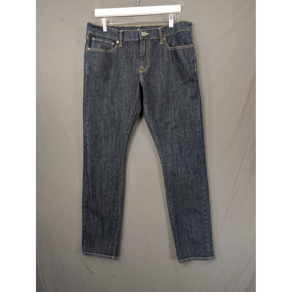 Gap Mens Skinny Fit Premium Rinse Dark Wash Denim Jeans 34x32